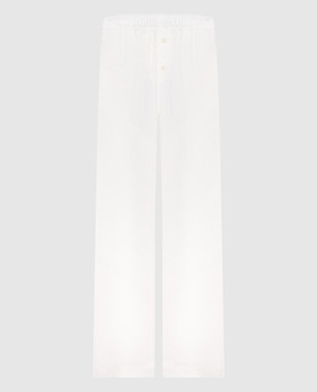 Maison Margiela MM6 Білі штани в принт S52KA0529M35737