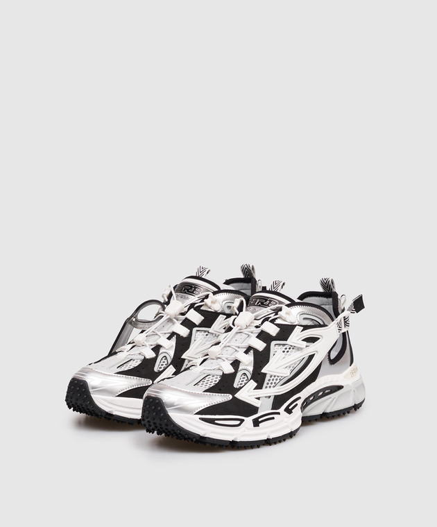 Off-White Сірі комбіновані кросівки Be Right Back з аплікацією OMIA29SS26FAB001 зображення 2