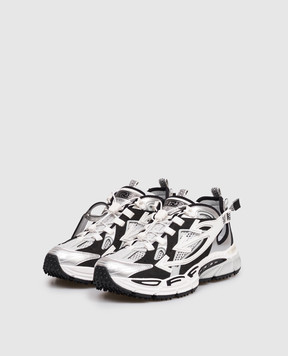 Off-White Сірі комбіновані кросівки Be Right Back з аплікацією OMIA29SS26FAB001