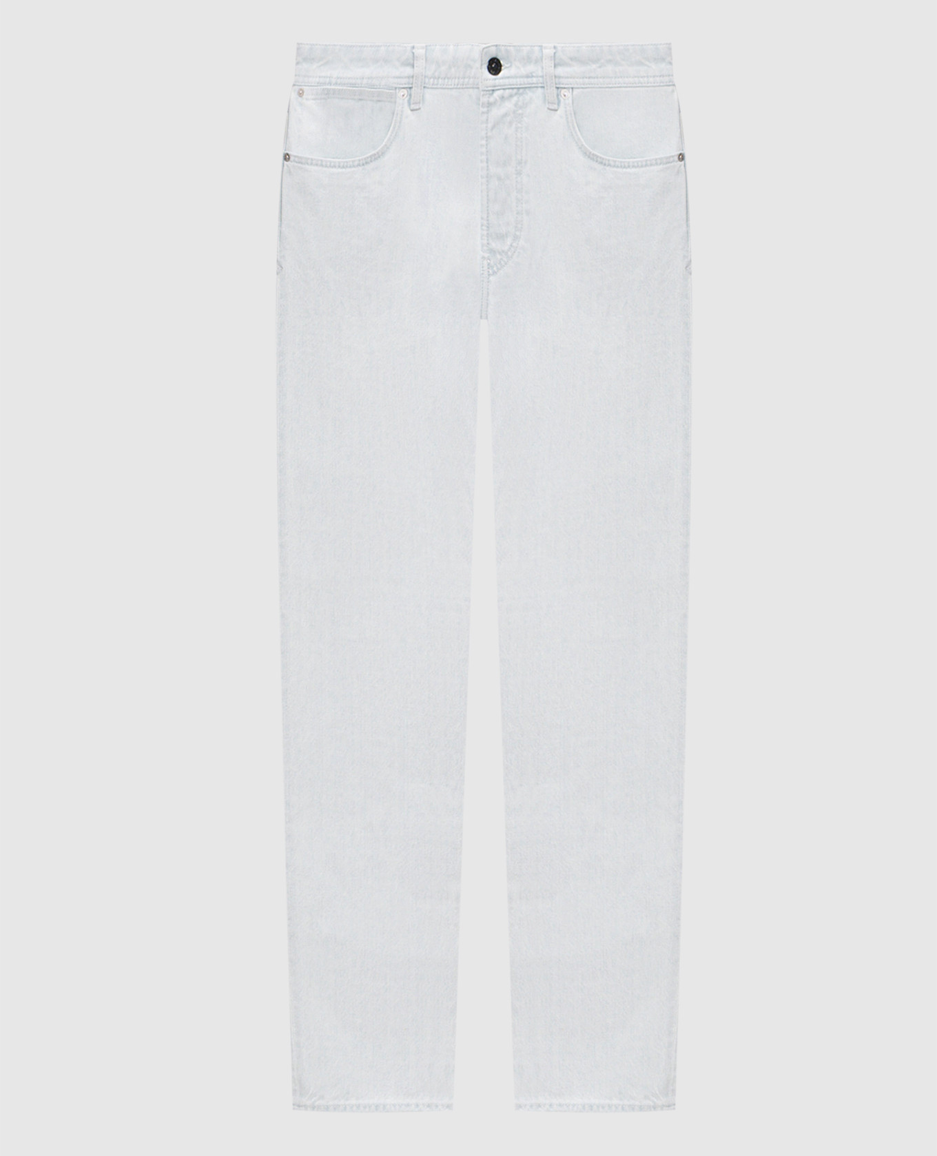 

Голубые джинсы с патчем логотипа, Голубой, Зауженные джинсы