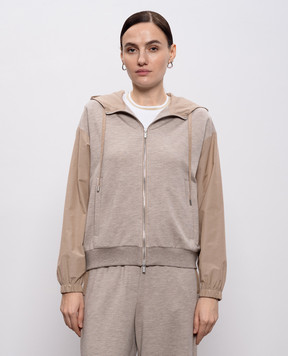 Peserico Бежевая спортивная куртка с люрексом A12577J02355A