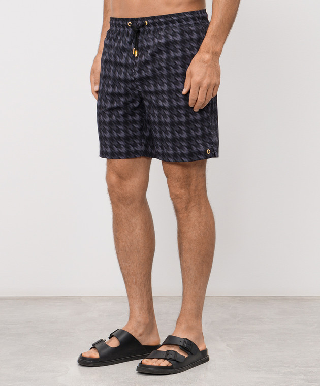 Stefano Ricci Сірі шорти для плавання в принт M6B6200070B65403 зображення 2
