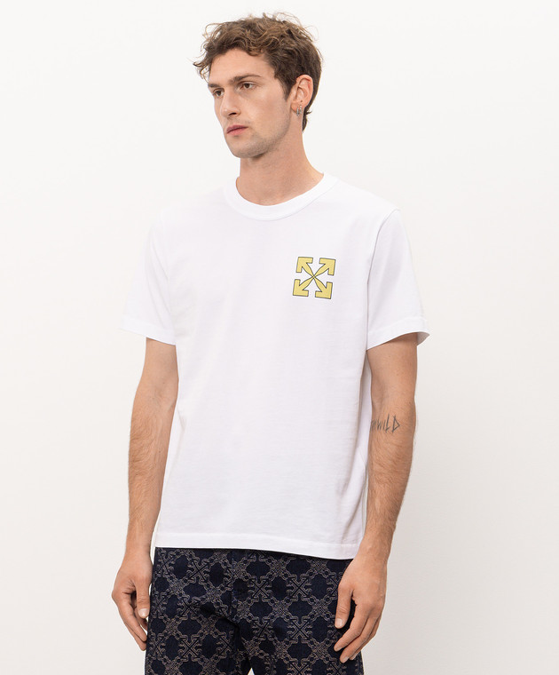 Off-White Белая футболка Torn Mercy 44MAA16MF26J00H изображение 3