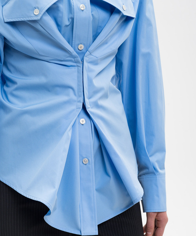 Alexander McQueen Блакитна сорочка 866960QAABT зображення 5