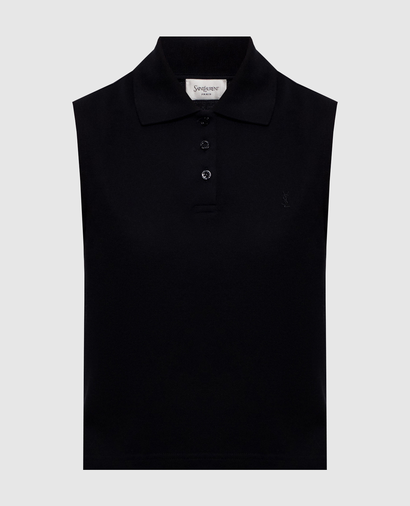 

Черный топ с воротником-поло, Топы