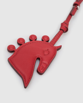 Max Mara Красный кожаный брелок MXALACCA в виде лошади MXALACCA