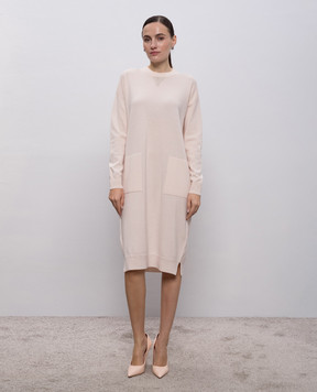 Peserico Розовое платье из шерсти, шелка и кашемира S92214F129018C