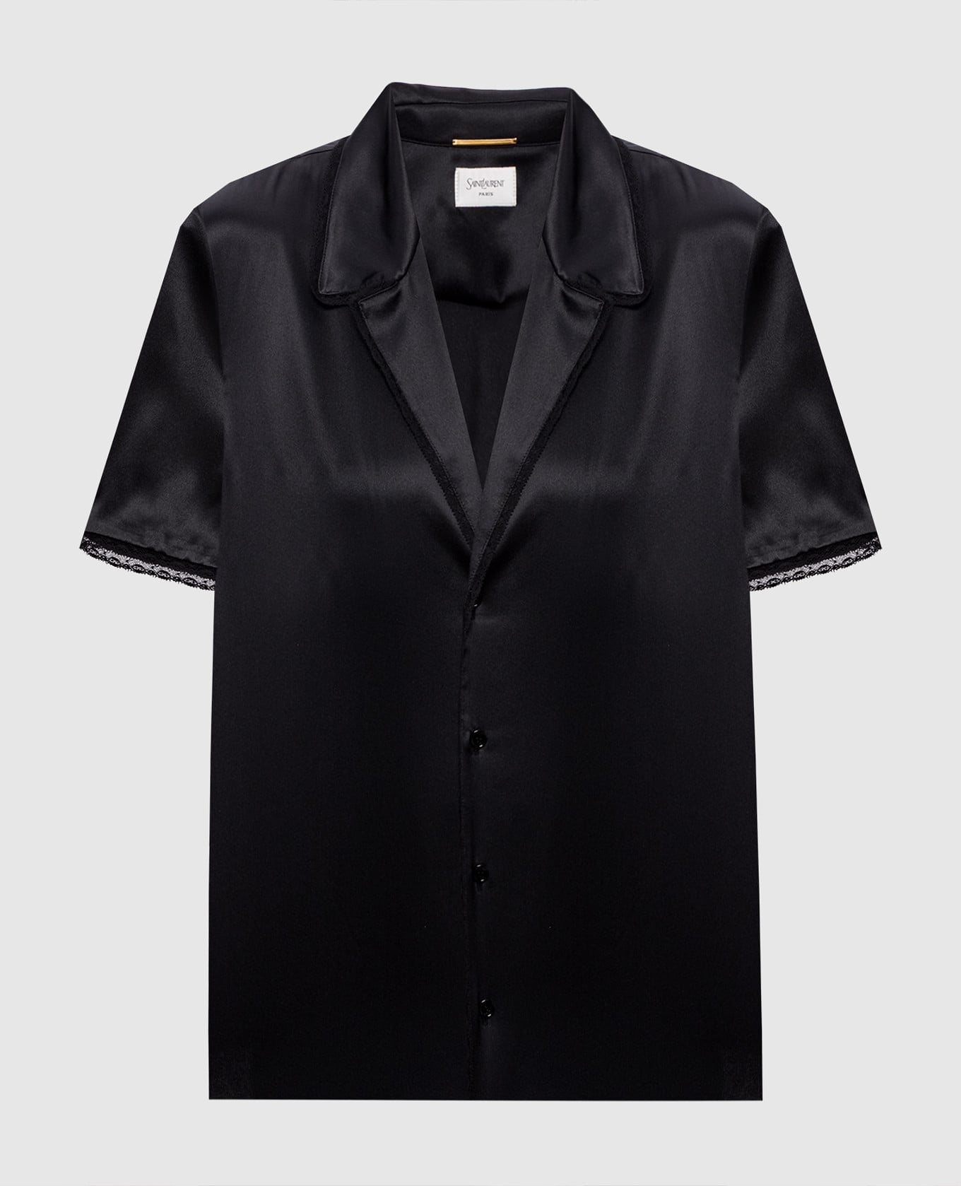 Чорна блуза із шовку