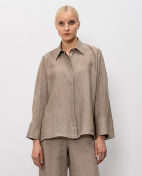 Fabiana Filippi Коричневая рубашка из льна CAD276F309M161