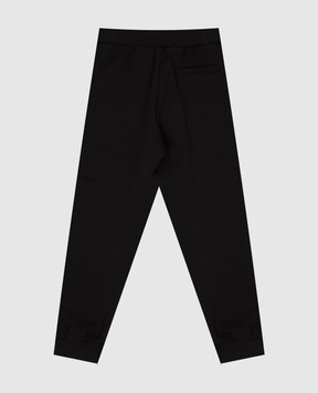 Balmain Дитячі чорні джогери з принтом логотипа BZ6L50Z31831214