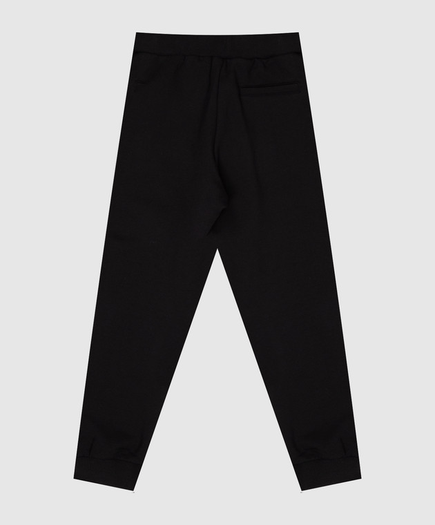 Balmain Детские черные джоггеры с принтом логотипа BZ6L50Z31831214 изображение 2