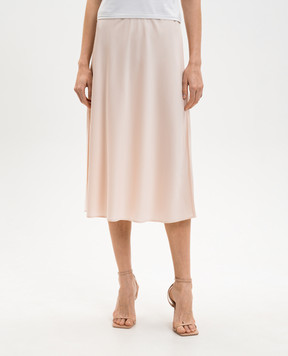 LISA YANG Рожева спідниця міді із шовком 2025209