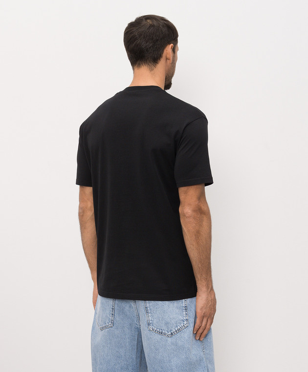 Givenchy Черная футболка с принтом логотипа BM71NK3YU9 изображение 4