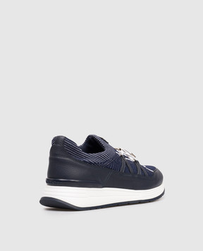 Stefano Ricci Сині комбіновані кросівки UZ26EG2411TSMR