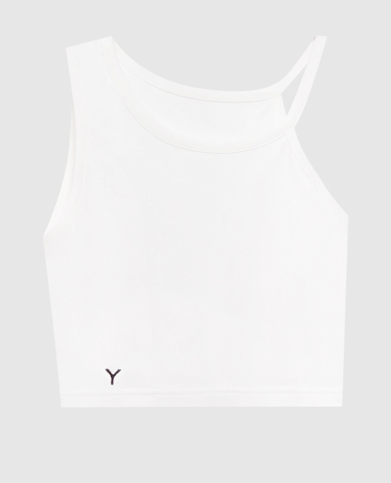 Белый топ с вышивкой монограммы