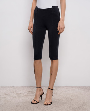 Vetements Чорні капрі з логотипом WE76SP519B