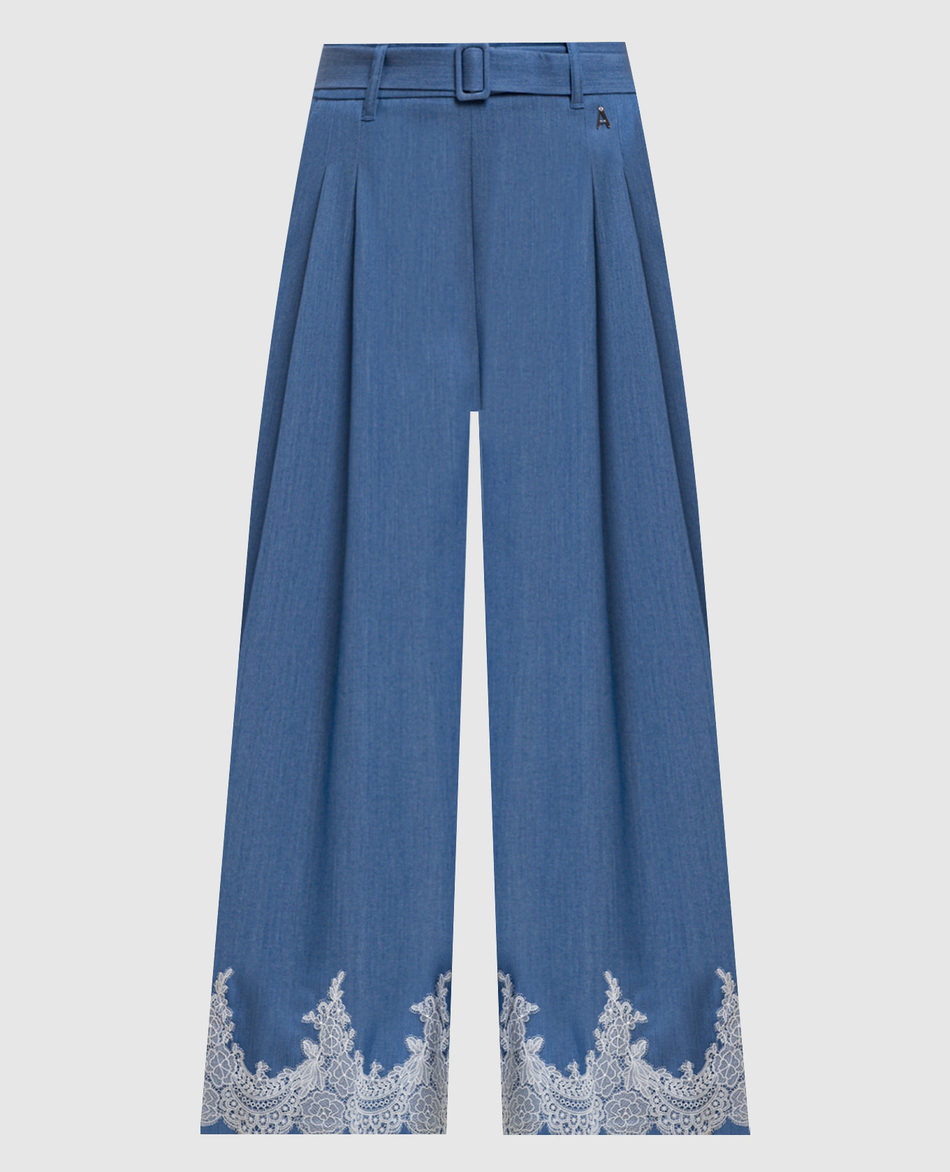 Голубые кюлоты с кружевом