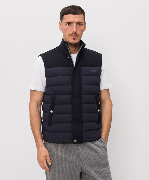 Mackage Синий пуховый жилет BRODY-Z BRODYZ изображение 3