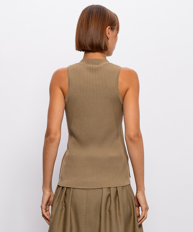 Max Mara Топ FIORIRE цвета хаки MXMFIORIRE изображение 4