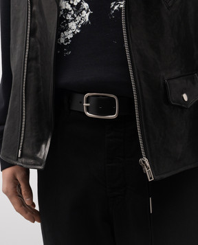 Ann Demeulemeester Черный кожаный ремень Onu B0013673LT128