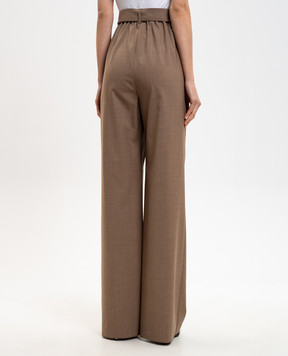 Max Mara Коричневые брюки SALPA из шерсти MXMSALPA