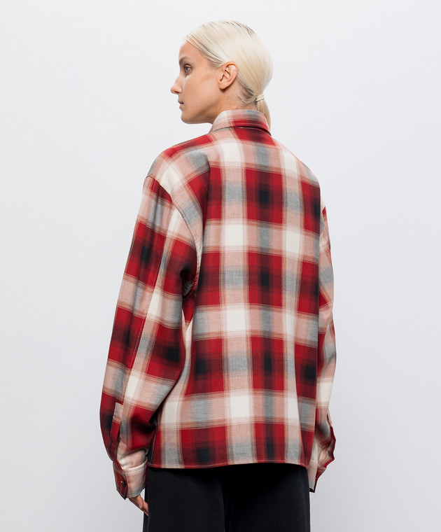 AMIRI Красная рубашка в клетку AM426SH062 изображение 4