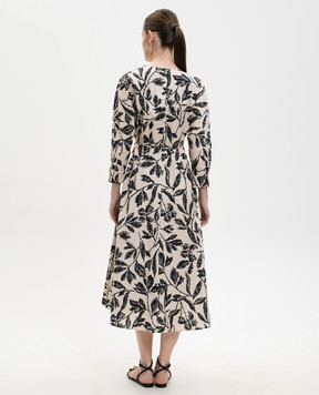 Max Mara Бежевое платье CAMINO в принт MXMCAMINO