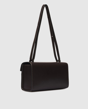 Savette Коричневая кожаная сумка Symmetry H01001