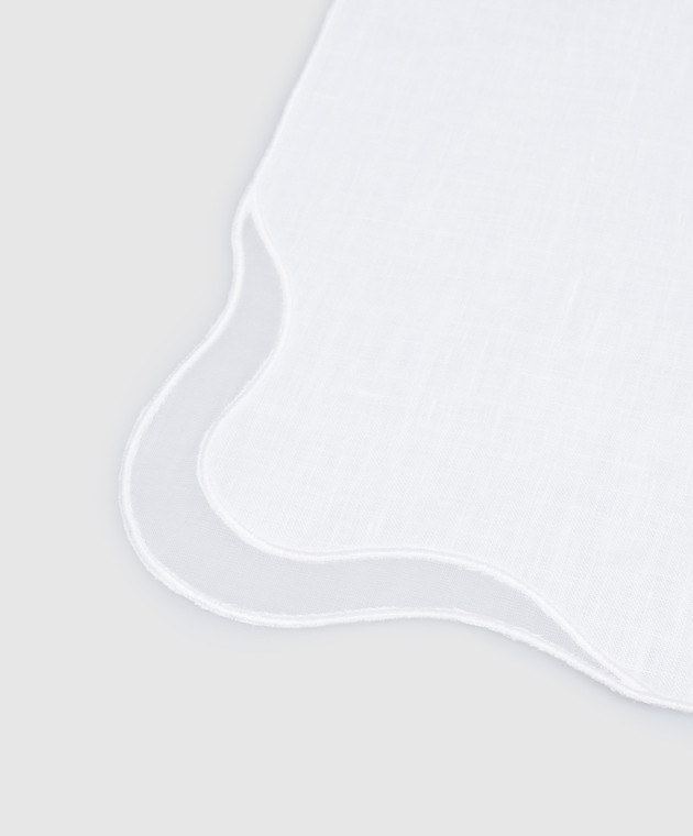 Los Encajeros Біла серветка Zurbano з льону NAPKINZURBANO зображення 2