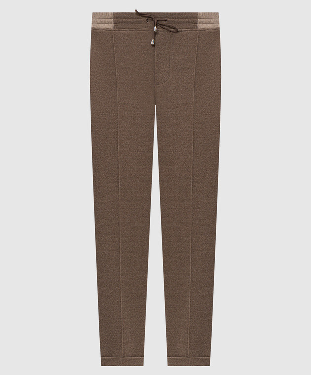 Doriani Cashmere Коричневые брюки из шерсти P161CSF19T125