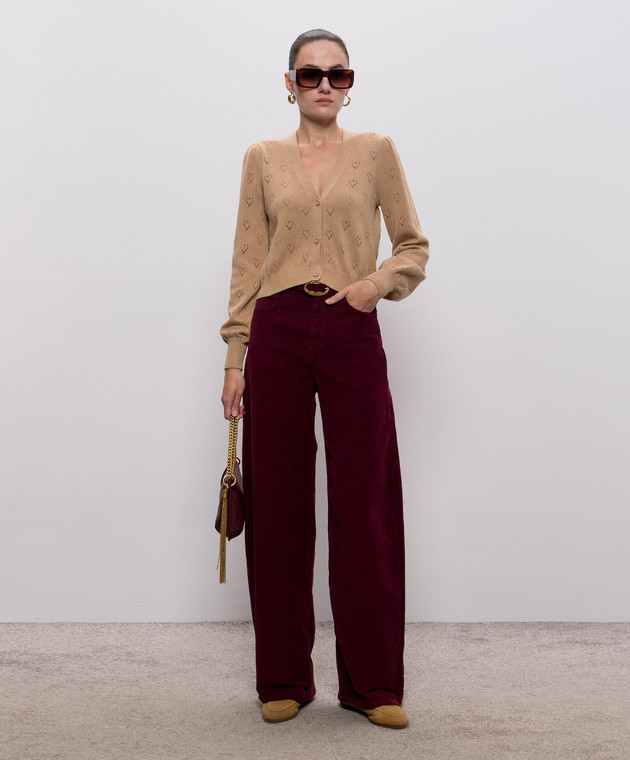 Twinset Коричневый кардиган с кашемиром 262TP3023 изображение 2