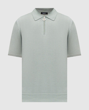 Stefano Ricci Зелене поло із шовку з емблемою K414000P31F26160