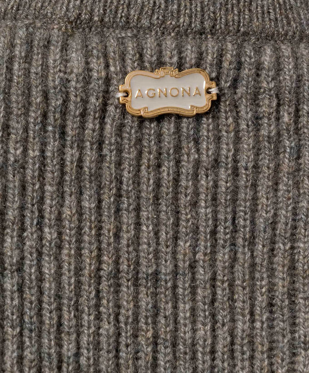Agnona Джемпер з кашеміру кольору хакі K1120481K120Q зображення 5