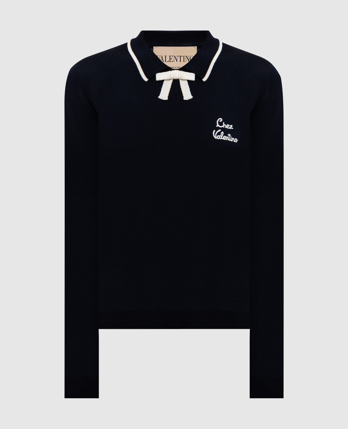 

Синий джемпер из шерсти с логотипом, Джемпера