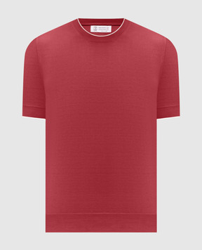 Brunello Cucinelli Бордова футболка M29805200