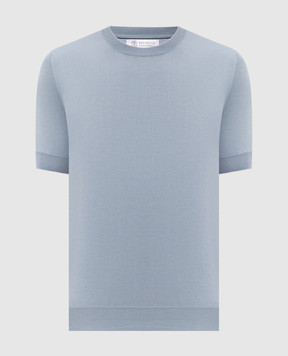 Brunello Cucinelli Блакитна футболка M29805200