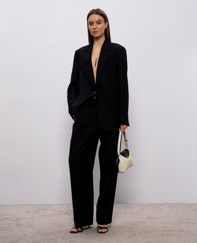 Toteme Чорний жакет з вовною 252WRZ0049FB0026