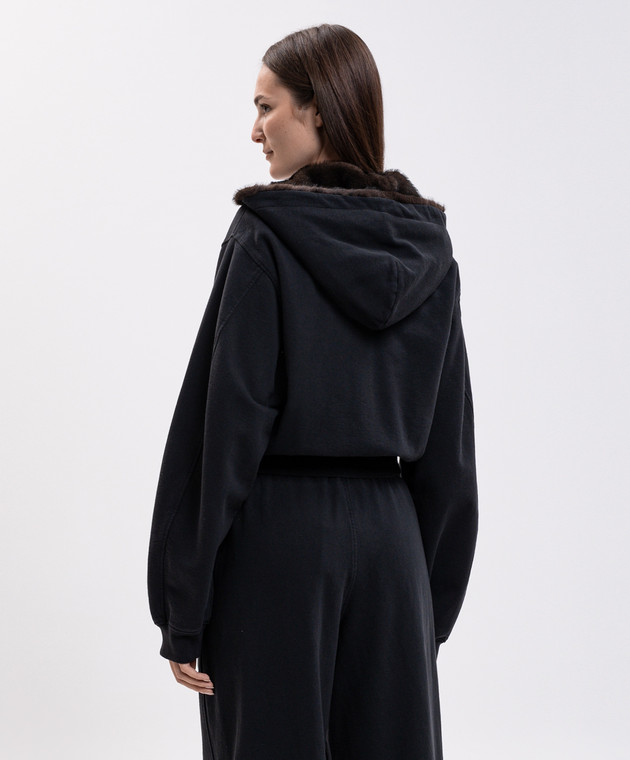 Alexander Wang Черная спортивная куртка с вышивкой логотипа 1CC4262803 изображение 4