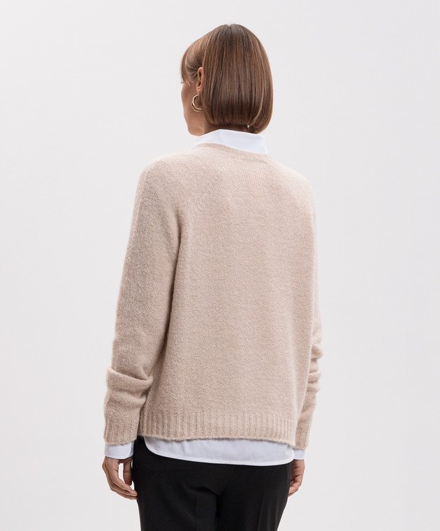 Max Mara Weekend Бежевый свитер GHIACCI с шерстью альпаки WKDGHIACCI изображение 4