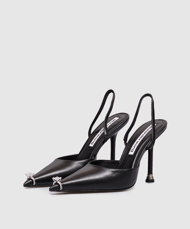 Alexander Wang Черные кожаные слингбеки AKILITA 30326P006 изображение 2