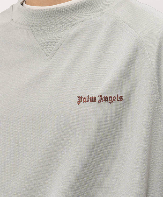 Palm Angels Зелений світшот з вишивкою логотипа PAMBF001FB001 зображення 4