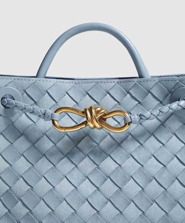 Bottega Veneta Блакитна замшева сумка Andiamo 766014V5ZZ1 зображення 5