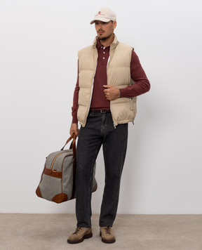 Brunello Cucinelli Бордовое поло из кашемира M2200295
