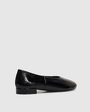 Stuart Weitzman Чорні шкіряні лаковані балетки SO474