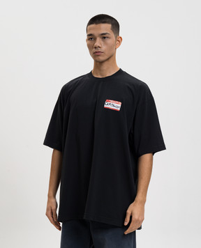 Vetements Чорна футболка ME76TR228Bm