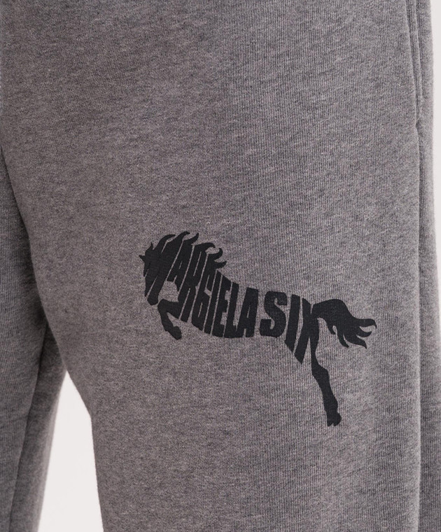 Maison Margiela MM6 Серые спортивные брюки с принтом S62KB0273S25337 изображение 5
