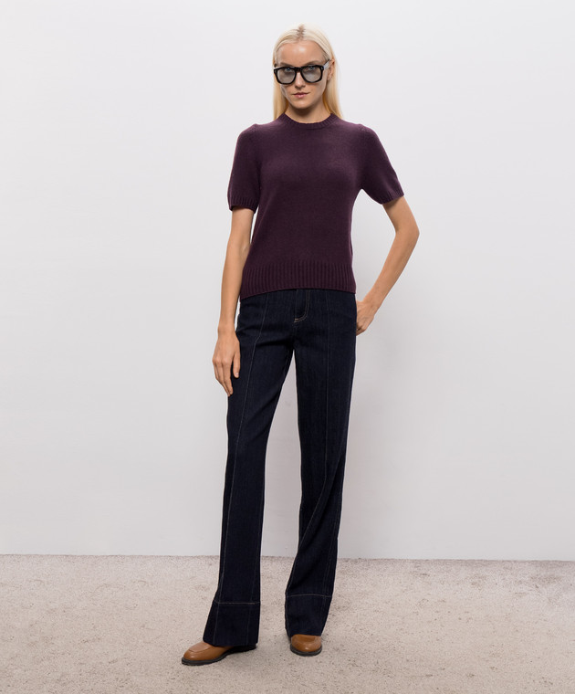 Allude Фіолетовий в'язаний топ з кашеміру 26511235 зображення 2