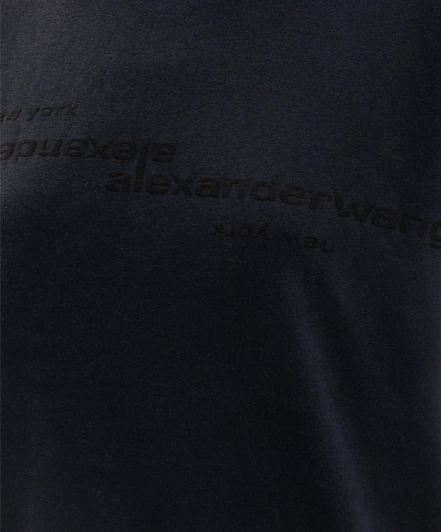 Alexander Wang Черная футболка с принтом логотипа UCC3261926w изображение 5