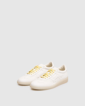 Santoni Білі шкіряні кросівки з тисненням логотипа WBPL61340TITTFDD