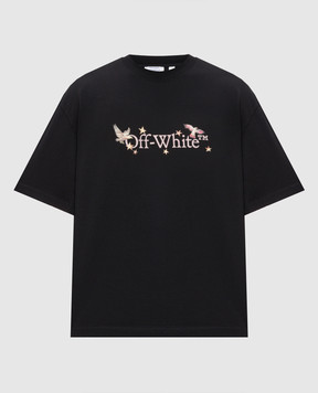 Off-White Черная футболка с принтом Dream Arrow 44MAA120Z26J003